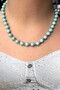 Gold and Blue Color Beaded Steel Necklace