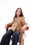 Girl's Buttoned Short Trench Coat