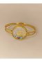 Stainless Steel Quarter Bracelet, Gold Plated Bell Bracelet, Quarter Bracelet, Clover