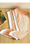 Ribbed Cotton Hair Towel Wrap, Orange - 3
