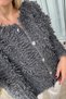 Crew Neck Knitwear Dark Gray Fringed Knitwear - 3