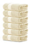 Pack of 6 - Luxury Cotton Bathroom Towel, Beige 40x70cm