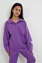Girl's Two-Thread Tracksuit Set with Collar Detail - 2