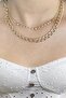 Gold Color Starry Pearl Double Metal Necklace