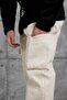 Men's Jean Trousers W11 Gabardine Fabric Panloton Cream Baggy Cargo Pockets Loose Fit - 3