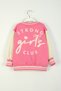 Girl's Cotton Printed College Cardigan - 2