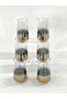 Titanium Coated Rose 6-Piece Long Glass Water Cup Set - 6-Piece Luxury Glass Cup Set - 4