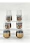 Titanium Coated Rose 6-Piece Long Glass Water Cup Set - 6-Piece Luxury Glass Cup Set - 2