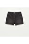 Denim shorts BLACK