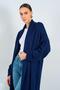 Th2310006 - Open Front Shawl Collar Cardigan - 3