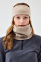 100% Micro Polar Flexible Multifunctional Neck Collar + Headband Women's Winter Set