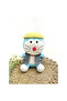 Handmade Crochet Doraemon Doll with Detachable Hat – 23cm Plush Toy