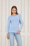 Boat Neck Long Sleeve Basic Women's T-Shirt Comfortable and Stylish