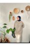 Women's Two Thread Hijab Tunic Striped Sweatshirt
