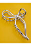 Silver Color Metal Bow Model Hair Clip 11 cm - 6