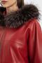 Lulu Red Poncho Double-Sided Genuine Leather Coat - 6