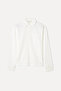 Women's Off-White Loose Fit Polo Collar Sweatshirt