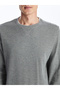 Lcwaikiki Classic Gray Crew Neck Long Sleeve Men's Sweatshirt - 6