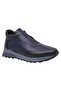 Men's Navy-Black Casual Genuine Leather Shoes - 4