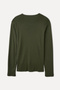 Men's Anthracite Crew Neck Long Sleeve T-Shirt - 2