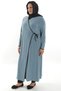 Double-Breasted Collar, Inside-Out Tie, Piping Detail, Mint Green Prayer Dress - 5