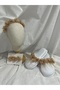 Full Set Maternity Slippers + Crown + Bandana with Pearls - 3