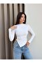 Off-Shoulder Side Slit Blouse