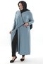 Double-Breasted Collar, Inside-Out Tie, Piping Detail, Mint Green Prayer Dress - 3