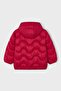 Unisex Children's Hooded Wavy Quilted Puffer Jacket - Red - 2