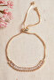 Brass Zircon Stone Waterway Model Gold Color Elevator Women's Bracelet
