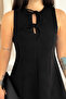 Women's Lace-Up Detailed Suede Dress – Retro & Elegant Touch - 3