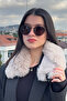 Women's Beige Plush Fur Neck Collar |   Premium Winter Neck Warmer with Magnet - 2