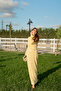 Women's Openwork Self-Patterned Dress Yellow - 4