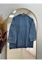 سترة جينز بجيبين وربطة جانبية من كابورا - LS6660 أزرق فاتح - 7