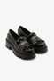 Black Patent Leather Genuine Leather Thick Soled Tasseled Loafer Women's Shoes - 2