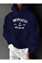 Unisex Monaco Racing Club Printed Design Oversize Sweatshirt