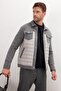 Men's relaxed fit comfortable snap button quilted flap double pocket warm beige cashmere coat - 5