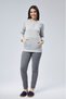 Mooncover Women's Winter Kangaroo Pocket Pajama Set Gray