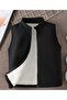 Knitted Vest with Plush Details, Unisex