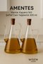 Set of 2 500ml Clear Glass Oil Pot with Cork Lid Design Borosilicate Glass Olive Oil and Vinegar Bottle - 2