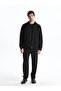 Lcw Vision Black Stand Collar Long Sleeve Men's Zip-Up Sweatshirt - 2