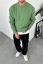 Green Knitted Pattern Relaxed Knitwear Sweater