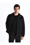 Lcw Vision Black Stand Collar Long Sleeve Men's Zip-Up Sweatshirt