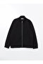 Lcw Vision Black Stand Collar Long Sleeve Men's Zip-Up Sweatshirt - 6