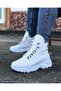 Wg07 Men's Sports Casual Lace-Up Leather Boots Cbt - White - 2