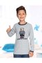 Smoked Navy Blue Boys' Pajama Set - 2