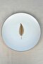 Tabak Evi Porcelain Natura Fern Gold Gilded Serving Plate 24.50cm 2 Pcs - 3