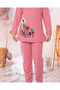 Pink Sulu Fabric Girls' Cotton Pajama Set - 6