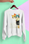 Stil-X Cute Cats Printed Unisex Circular Neck Oversize Sweatshirt
