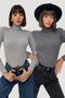 Tokyo Full Collar Long Sleeve Camisole Sweater